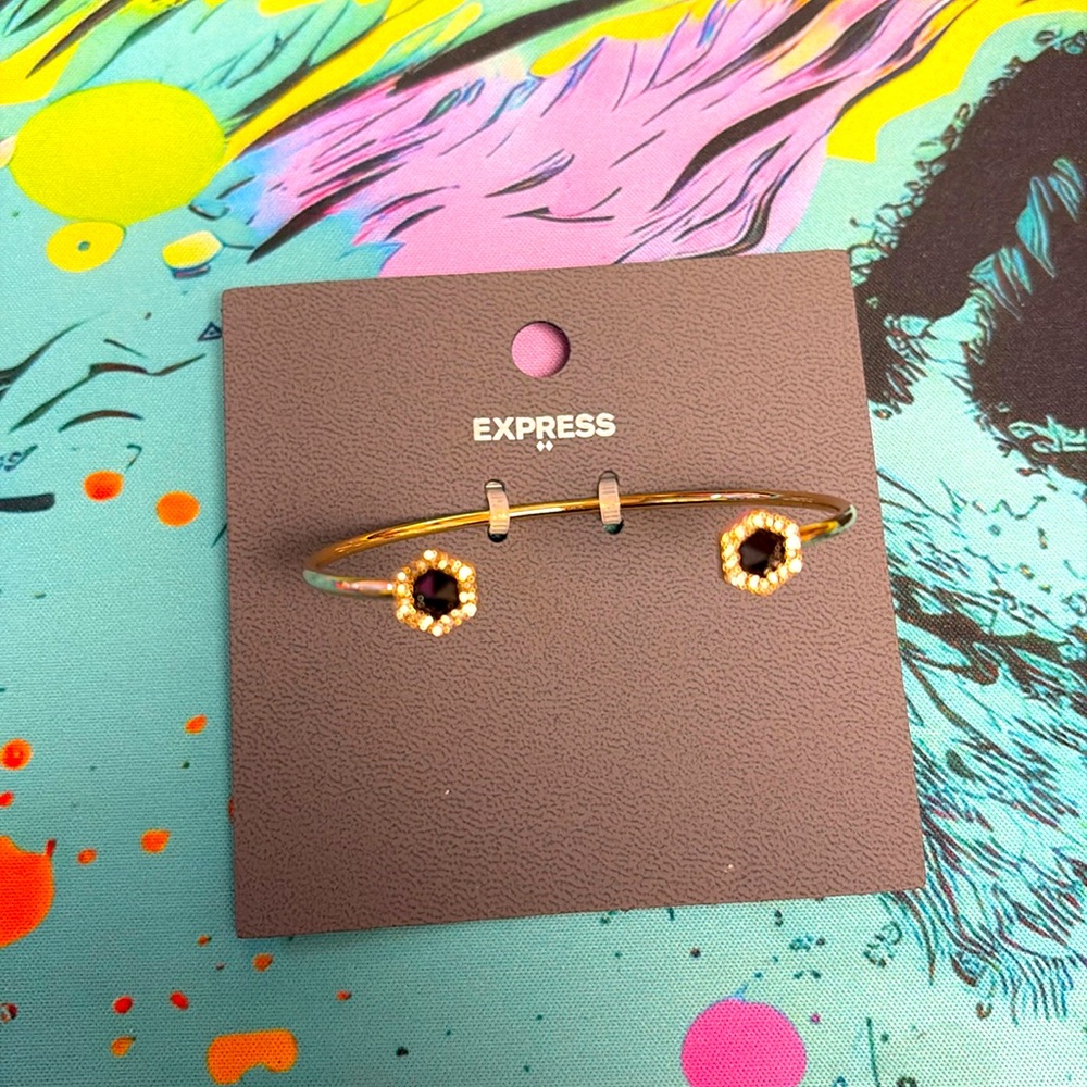 Express Onyx and Cubic Zirconia Bracelet